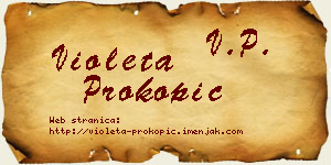 Violeta Prokopić vizit kartica